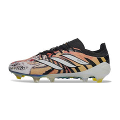 Chuteira Campo FG Adidas Predator 26 Elite Preta, Branca e Laranja