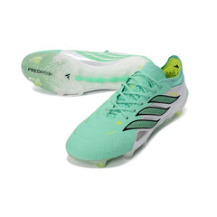 Chuteira Campo FG Adidas Predator 26 Elite Verde-Clara e Branca