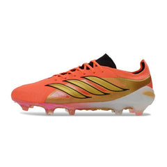 Chuteira Campo FG Adidas Predator 26 Elite Laranja e Dourada
