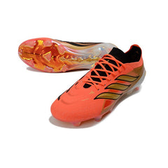 Chuteira Campo FG Adidas Predator 26 Elite Laranja e Dourada