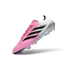 Chuteira Campo FG Adidas Predator 26 Elite Rosa e Branca