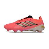 Chuteira Campo FG Adidas Predator 26 Elite Rosa-Salmão Infantil