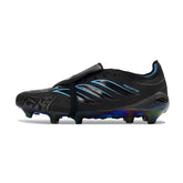 Chuteira Campo FG Adidas Predator 26 Elite Com Língua Preto e Azul