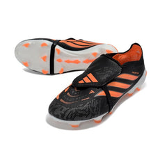 Chuteira Campo FG Adidas Predator 26 Elite Com Língua Preto e Laranja