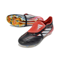 Chuteira Campo FG Adidas Predator 26 Elite Com Língua Preto e Vermelho