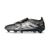 Chuteira Campo FG Adidas Predator 26 Elite Com Língua Cinza
