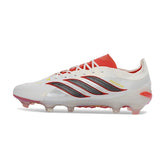 Chuteira Campo FG Adidas Predator 26 Elite Branca e Laranja