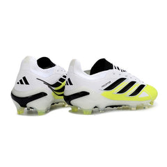 Chuteira Campo FG Adidas Predator 26 Elite Branca, Preta e Amarela