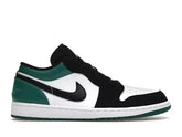 Tênis Casual Jordan 1 Low White Black Mystic Green