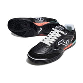 Chuteira Futsal IC Joma Top Flex 24 Preta Azul-Clara e Rosa
