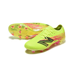 Chuteira Campo FG New Balance Furon Team V8 Amarela e Rosa