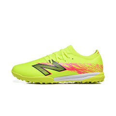 Chuteira Society TF New Balance Furon V8 Elite Amarela e Rosa