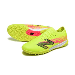 Chuteira Society TF New Balance Furon V8 Elite Amarela e Rosa