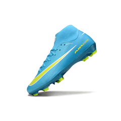 Chuteira Campo FG Nike Air Zoom Mercurial Superfly 10 Academy Azul e Amarela