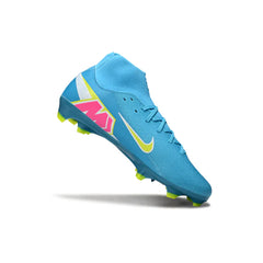 Chuteira Campo FG Nike Air Zoom Mercurial Superfly 10 Academy Azul e Amarela