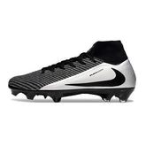 Chuteira Campo FG Nike Air Zoom Mercurial Superfly 10 Elite Preta e Prateada