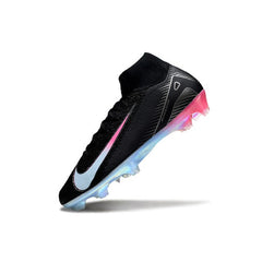 Chuteira Campo FG Nike Air Zoom Mercurial Superfly 10 Elite Preta, Azul e Rosa