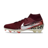 Chuteira Campo FG Nike Air Zoom Mercurial Superfly 10 Elite Vermelha-Escura Infantil