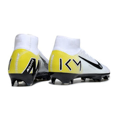 Chuteira Campo FG Nike Air Zoom Mercurial Superfly 10 Elite Branca e Amarela