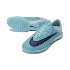 Chuteira Society TF Nike Air Zoom Mercurial Superfly 11 Elite Light Azul e Branco