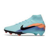 Chuteira Campo FG Nike Air Zoom Mercurial Superfly 9 Elite Azul-Clara Infantil