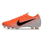 Chuteira Campo FG Nike Air Zoom Mercurial Vapor 12 Elite Laranja e Branca