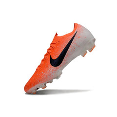 Chuteira Campo FG Nike Air Zoom Mercurial Vapor 12 Elite Laranja e Branca