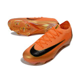 Chuteira Campo FG Nike Air Zoom Mercurial Vapor 16 Elite Laranja e Dourada