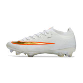 Chuteira Campo FG Nike Air Zoom Mercurial Vapor 17 Elite Branca e Dourada