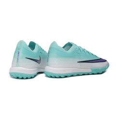 Chuteira Society TF Nike Air Zoom Mercurial Vapor 17 Elite Light Azul, Roxo e Branco