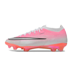 Chuteira Campo FG Nike Air Zoom Mercurial Vapor 17 Elite Rosa, Branco e Prateado