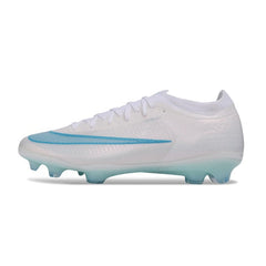 Chuteira Campo FG Nike Air Zoom Mercurial Vapor 17 Elite Branco e Light Azul