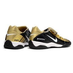 Chuteira Futsal IC Nike Air Zoom Total 90 III Preta e Dourada Indoor