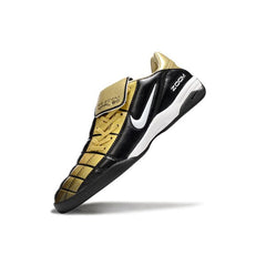 Chuteira Futsal IC Nike Air Zoom Total 90 III Preta e Dourada Indoor
