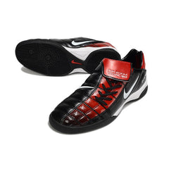 Chuteira Futsal IC Nike Air Zoom Total 90 III Preta e Vermelha Indoor