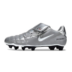 Chuteira Campo FG Nike Air Zoom Total 90 III Cinza e Prateada