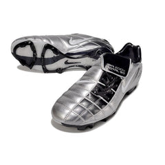 Chuteira Campo FG Nike Air Zoom Total 90 III Prateada e Preta