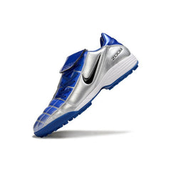 Chuteira Society TF Nike Air Zoom Total 90 III Cinza e Azul