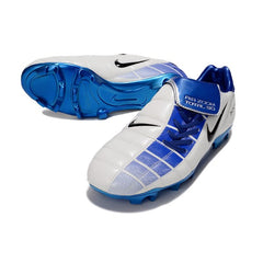Chuteira Campo FG Nike Air Zoom Total 90 III Branca e Azul