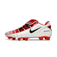 Chuteira Campo FG Nike Air Zoom Total 90 III Branca e Vermelha