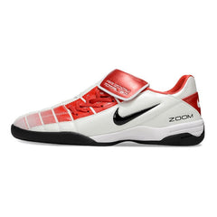 Chuteira Futsal IC Nike Air Zoom Total 90 III Branca e Vermelha Indoor
