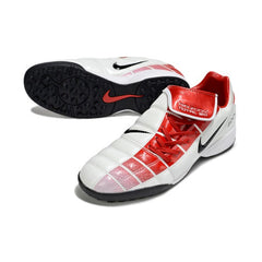 Chuteira Society TF Nike Air Zoom Total 90 III Branca e Vermelha