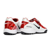 Chuteira Society TF Nike Air Zoom Total 90 III Branca e Vermelha