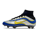 Chuteira Campo FG Nike Mercurial Superfly 4 Elite Cinza e Azul