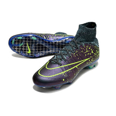 Chuteira Campo FG Nike Mercurial Superfly 4 Elite Roxa e Verde