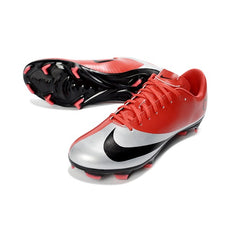 Chuteira Campo FG Nike Mercurial Vapor Superfly 1 Elite CR7 Vermelha, Prateada e Preta