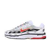 Tênis de Corrida Nike P-6000 Prateado e Vermelho