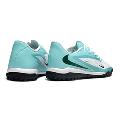 Chuteira Society TF Nike Phantom 6 Academy Branca e Azul-Clara