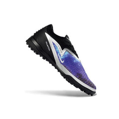 Chuteira Society TF Nike Phantom 6 Elite Preta Azul e Prateada