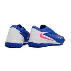 Chuteira Society TF Nike Phantom 6 Elite Azul e Branco